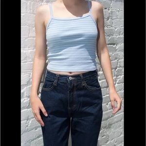 RARE Brandy melville blue striped tank